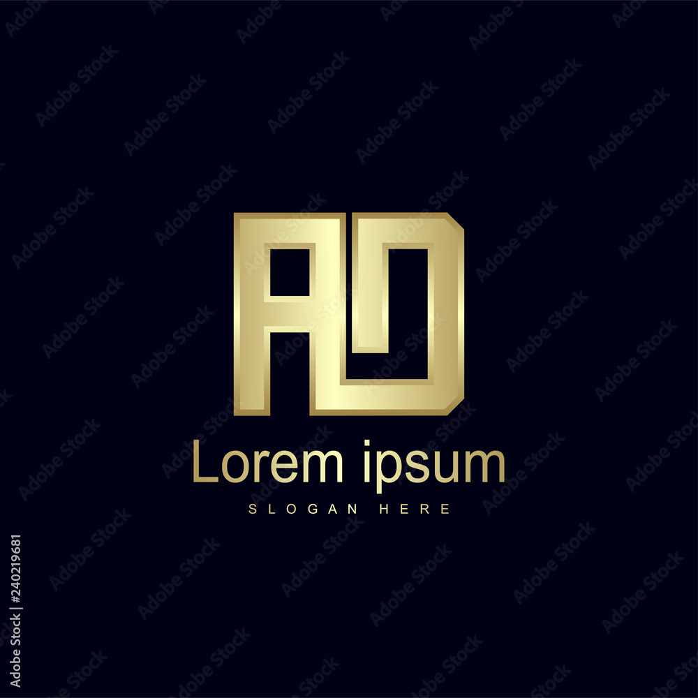 Initial Letter AD Logo Template Vector Design Initial Letter AD Logo Template Vector Design