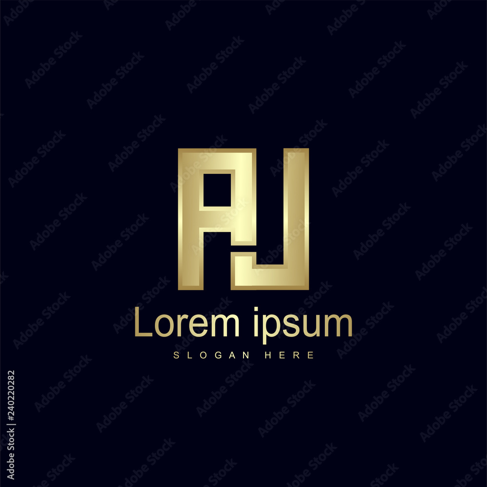 Initial Letter AJ Logo Template Vector Design Initial Letter AJ Logo Template Vector Design