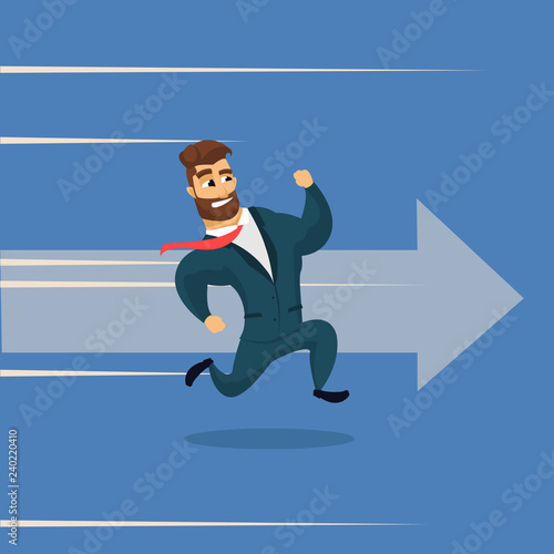 Businessman Character design. Fun bearded business men . Vector illustration