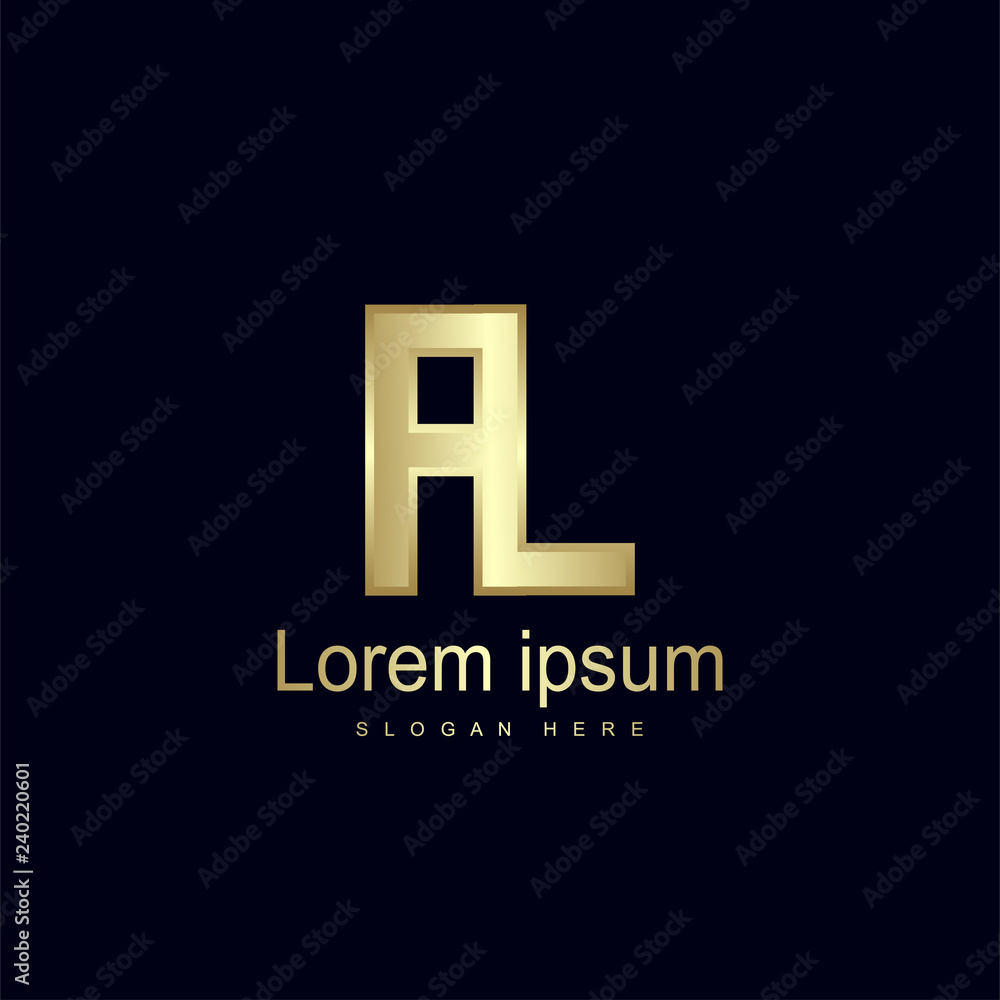 Initial Letter AL Logo Template Vector Design Initial Letter AL Logo Template Vector Design