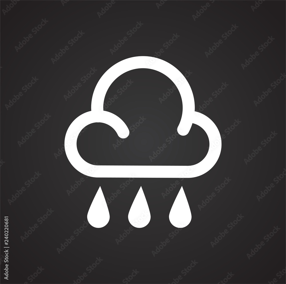 Weather rain icon on white background for graphic and web design, Modern simple vector sign. Internet concept. Trendy symbol for website design web button or mobile app Weather rain icon on white background for graphic and web design, Modern simple vector sign. Internet concept. Trendy symbol for website design web button or mobile app