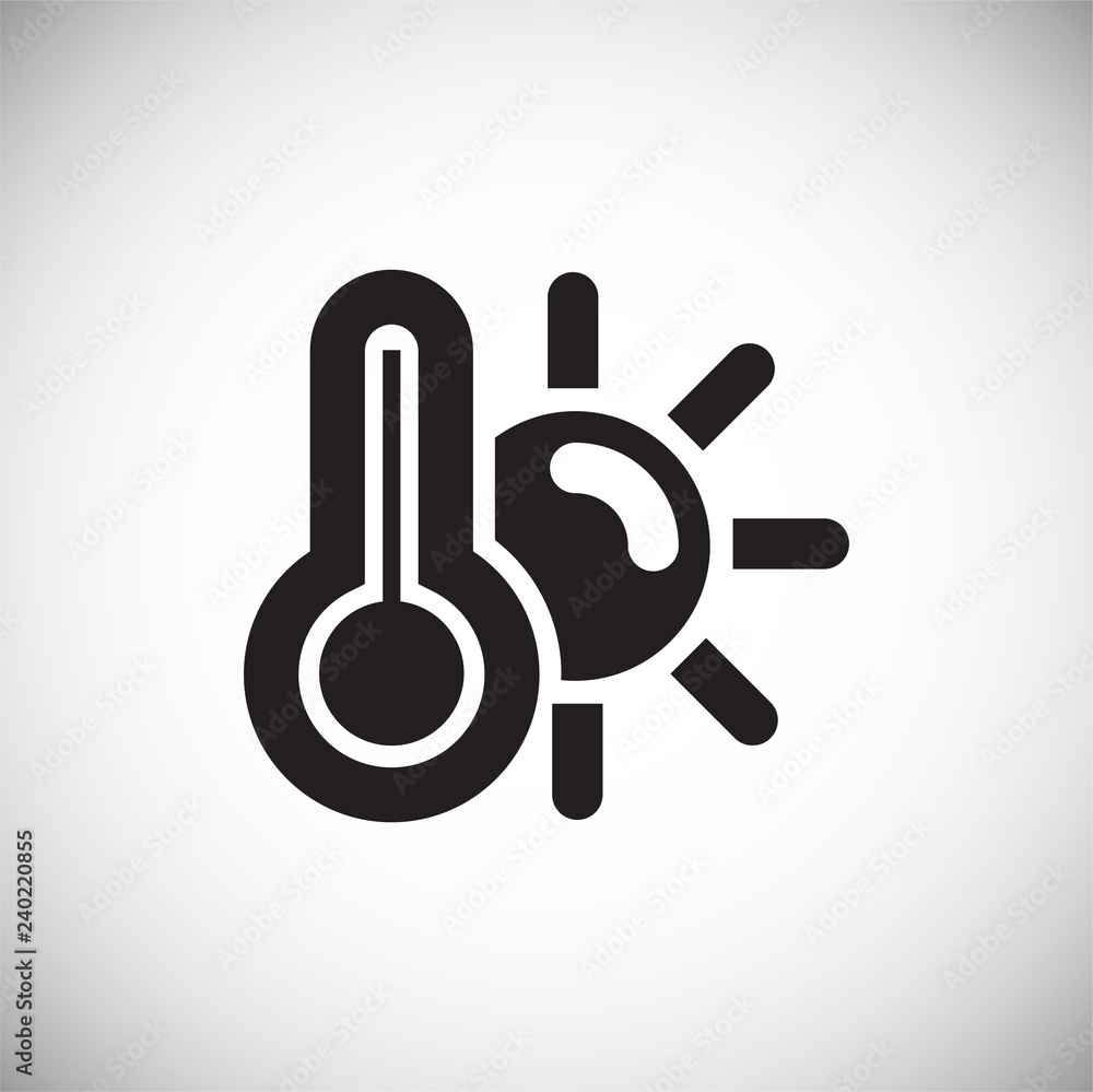 Waether temperature icon on white background for graphic and web design, Modern simple vector sign. Internet concept. Trendy symbol for website design web button or mobile app Waether temperature icon on white background for graphic and web design, Modern simple vector sign. Internet concept. Trendy symbol for website design web button or mobile app