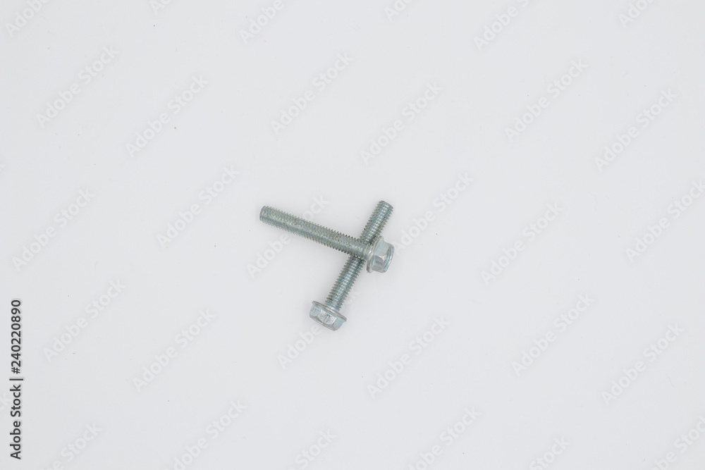 Metric Hex Cap Screws on white Metric Hex Cap Screws on white