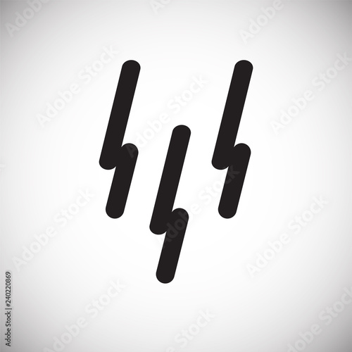 Weather lightning icon on white background for graphic and web design, Modern simple vector sign. Internet concept. Trendy symbol for website design web button or mobile app