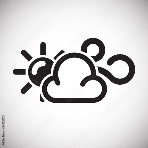 Weather windy icon on white background for graphic and web design, Modern simple vector sign. Internet concept. Trendy symbol for website design web button or mobile app