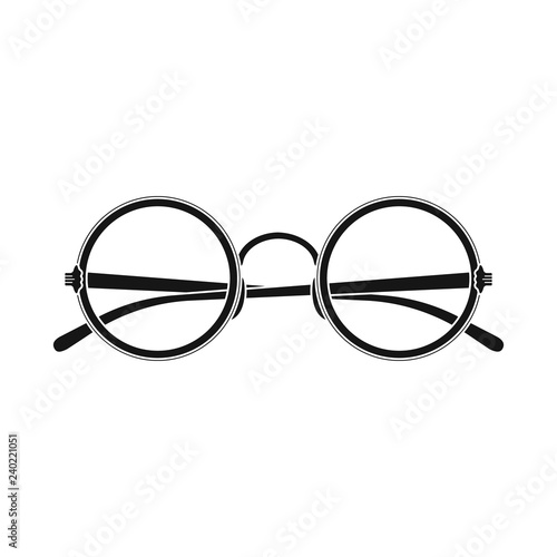 Vector illustration of glasses and frame icon. Collection of glasses and accessory stock symbol for web.
