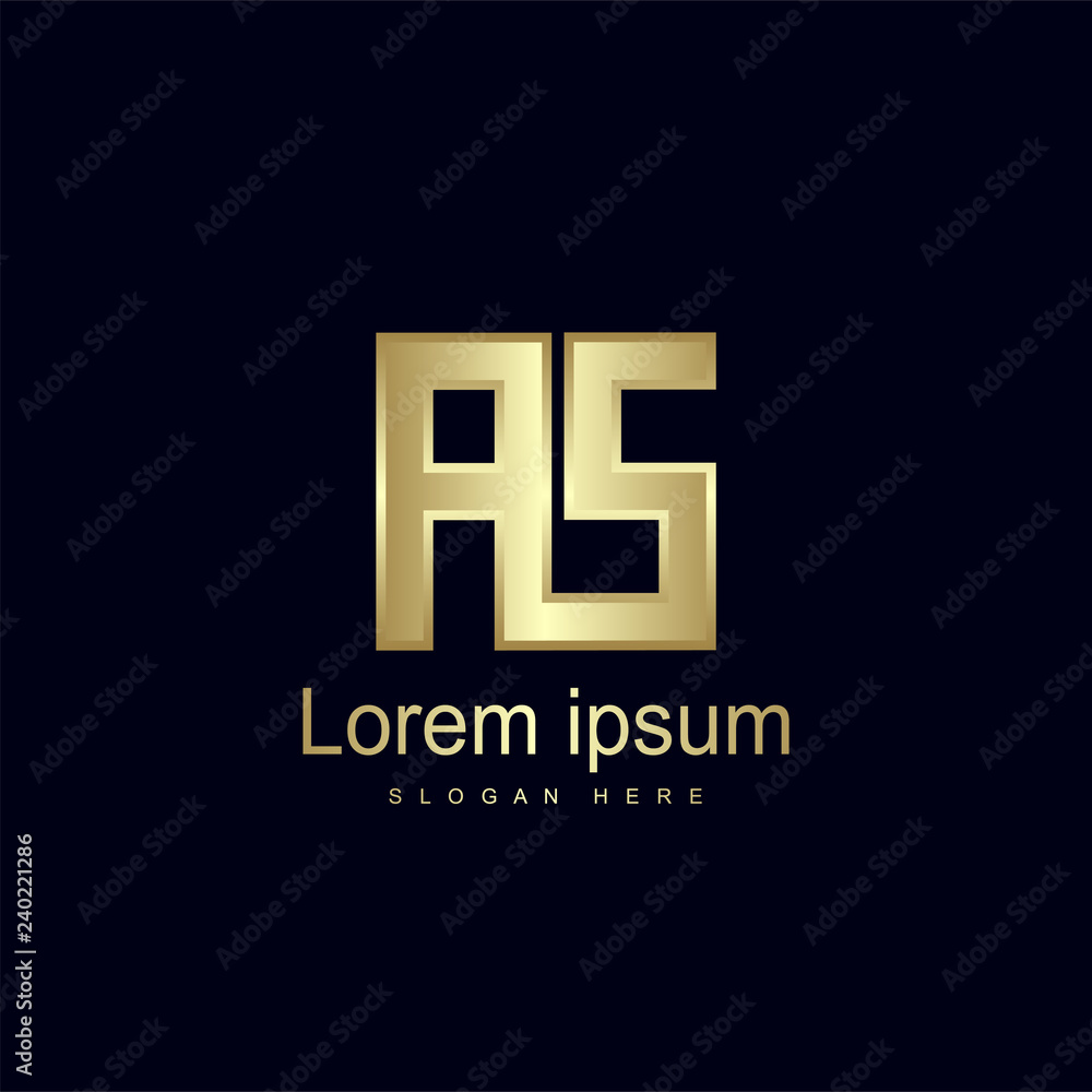 Initial Letter AS Logo Template Vector Design Initial Letter AS Logo Template Vector Design