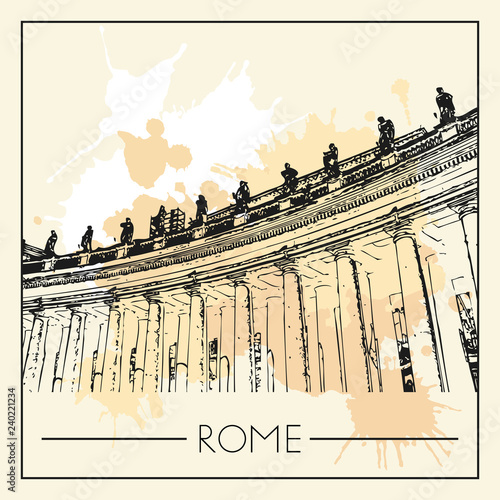Graphic illustration with decorative architecture 32