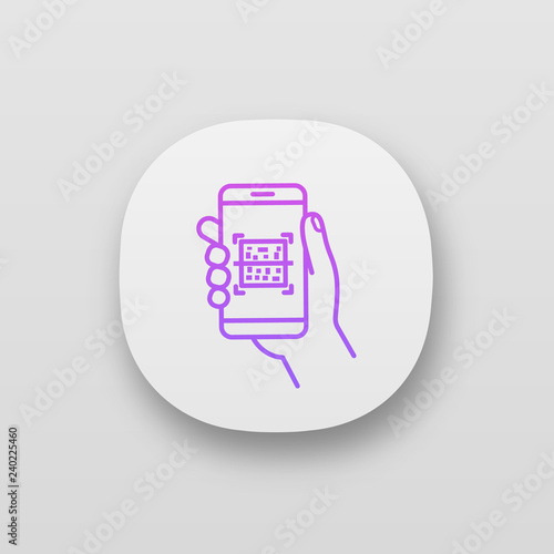 QR code scanner smartphone app icon