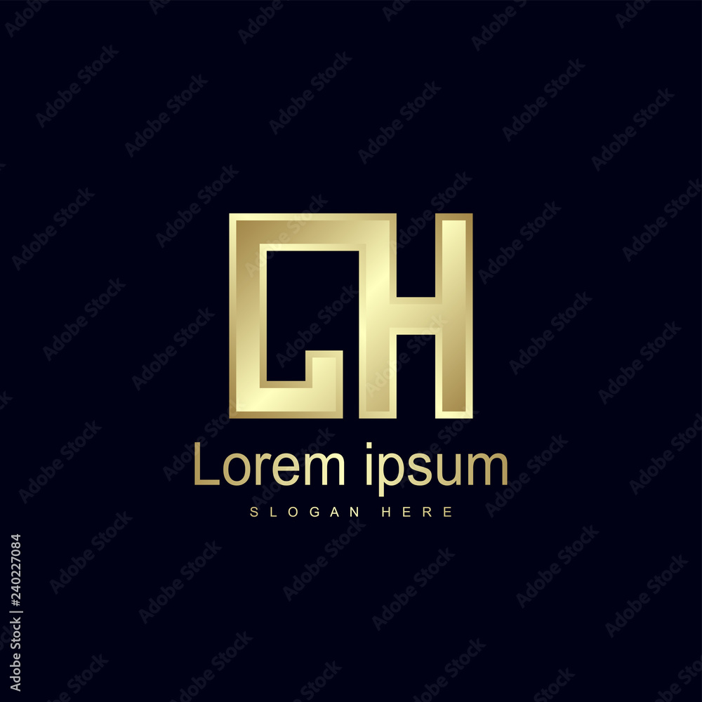 Initial Letter CH Logo Template Vector Design Initial Letter CH Logo Template Vector Design