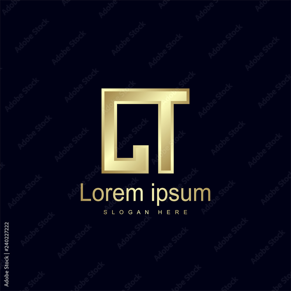Obraz premium Initial Letter CT Logo Template Vector Design