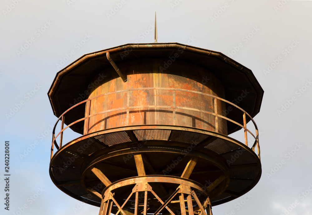 Retro railroad water tower in the Netherlands. Retro railroad water tower in the Netherlands.