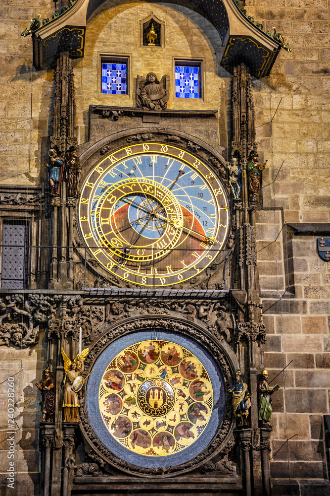 Fototapeta premium Zegar astronomiczny, Ratusz Staromiejski, Praga, Czechy