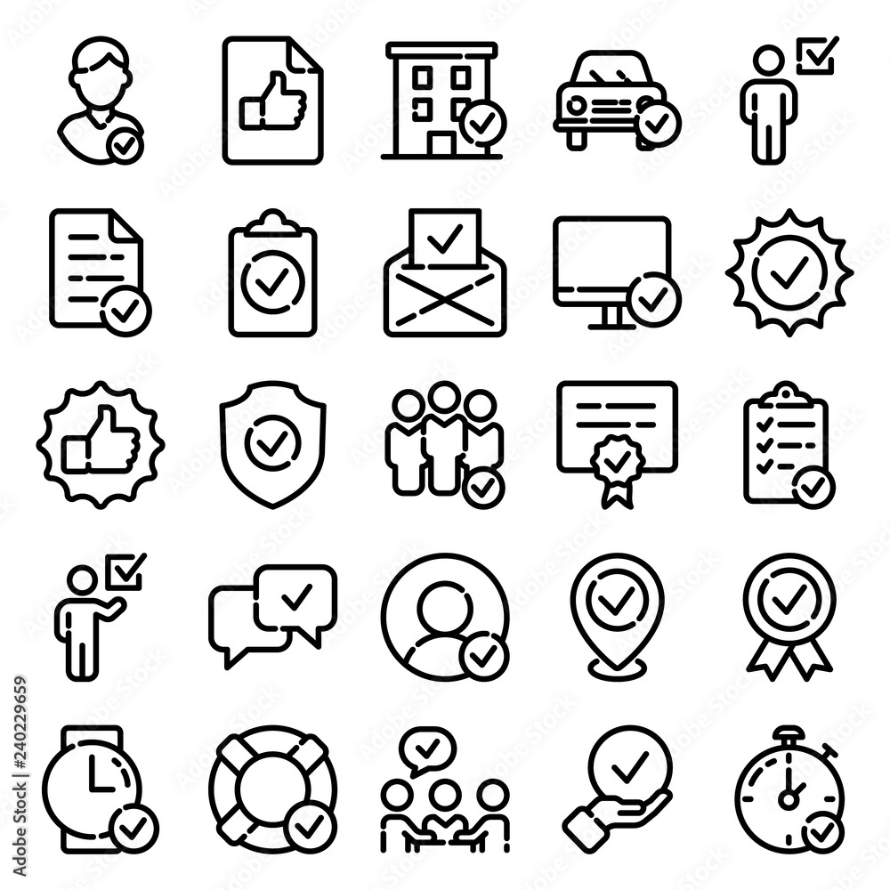 Approve Icon Set Approve Icon Set