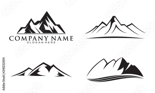 Mountain peak logo template