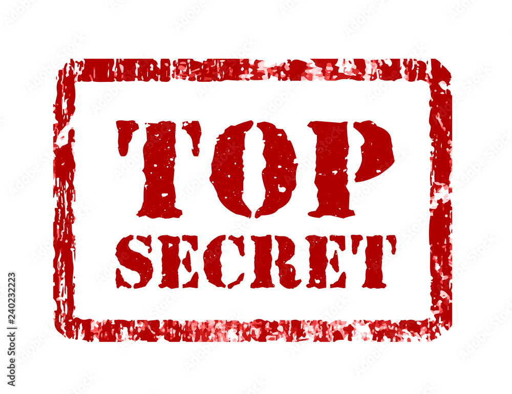 Stamp top secret in grunge style, vector illustration on white. Can be placed in multiply mode on your design. Stamp top secret in grunge style, vector illustration on white. Can be placed in multiply mode on your design.