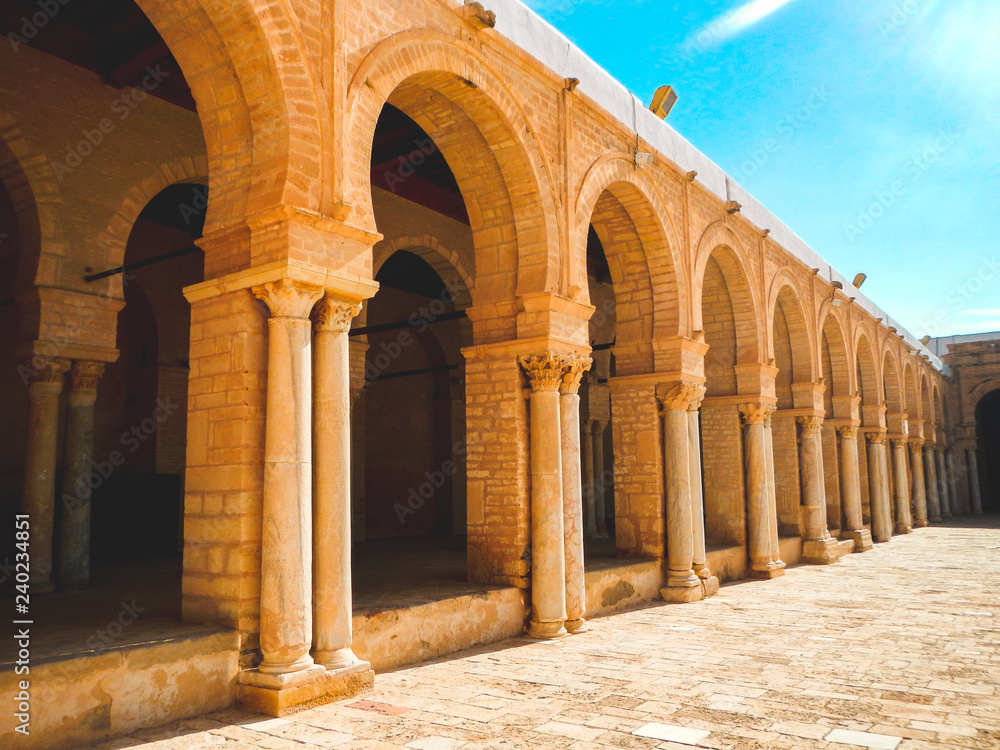 Arches of the Grand Mosque Kairouan, Tunesia