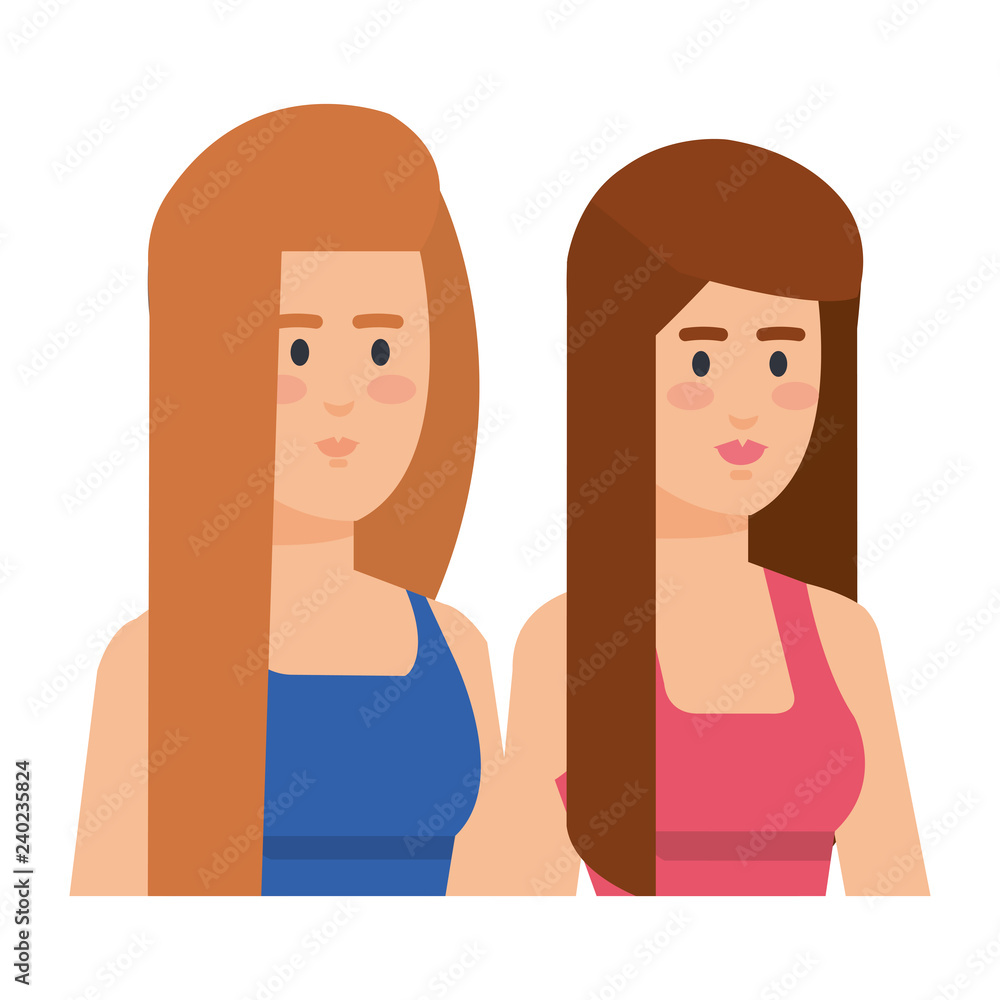 couple girls avatars characters couple girls avatars characters