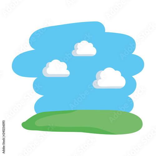 camp field landscape scene