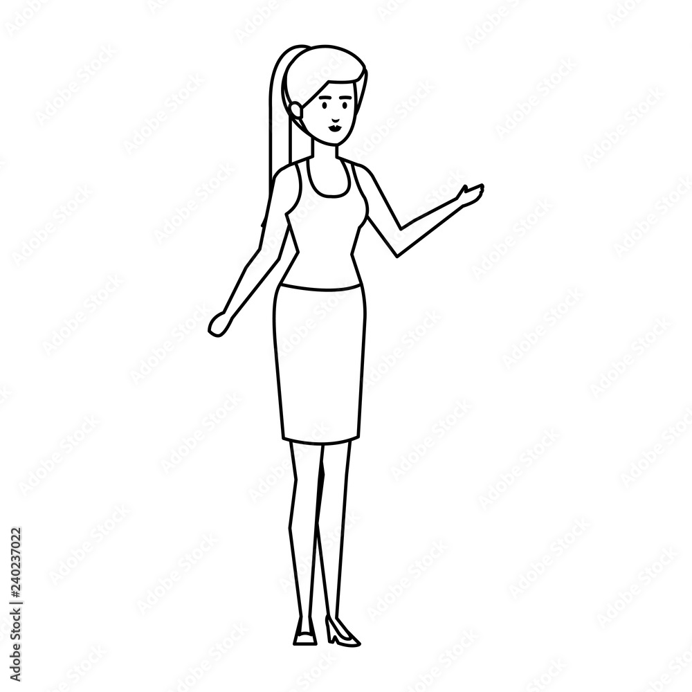 elegant businesswoman avatar character