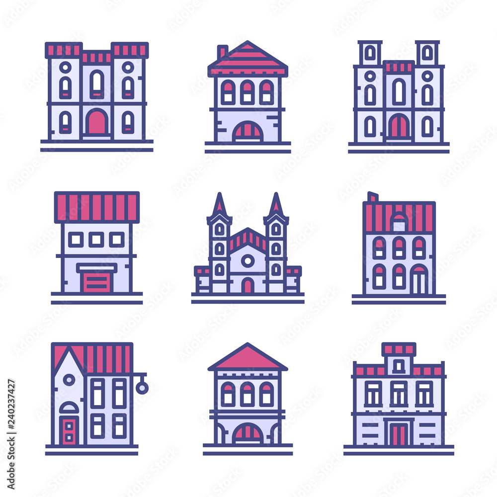 Fototapeta premium Arcitecture Icon Set