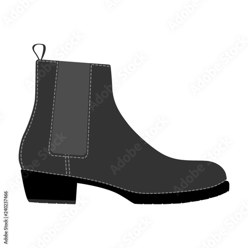 Men shoes boots isolated. Male man season shoes icons.