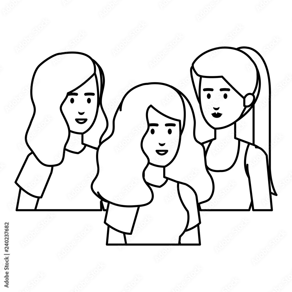 group of businesswomen avatars characters group of businesswomen avatars characters