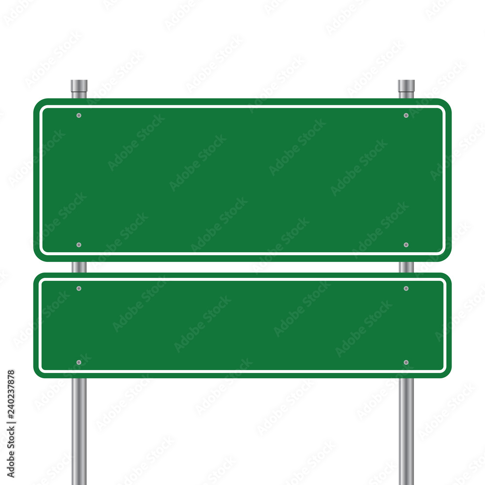 Side road blank green sign. 3d illustration isolated on white background Side road blank green sign. 3d illustration isolated on white background