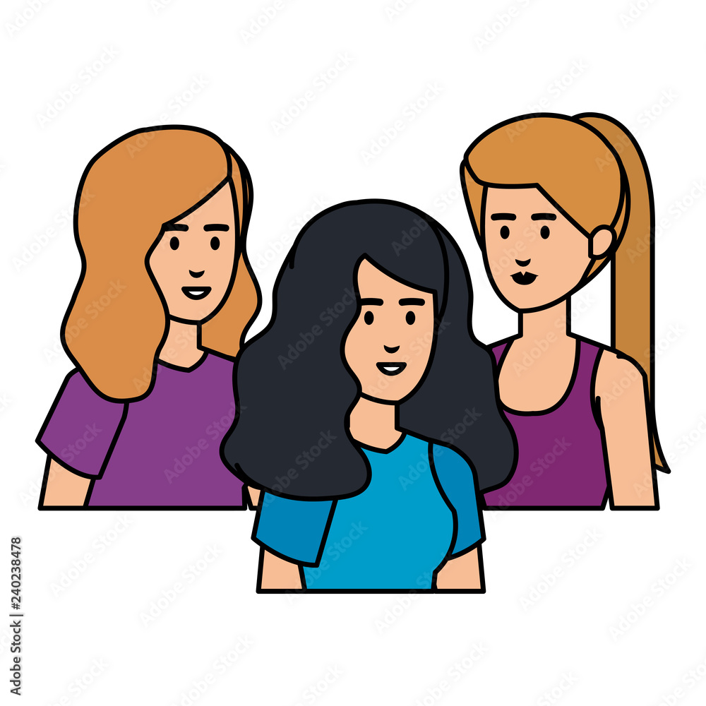 group of businesswomen avatars characters group of businesswomen avatars characters