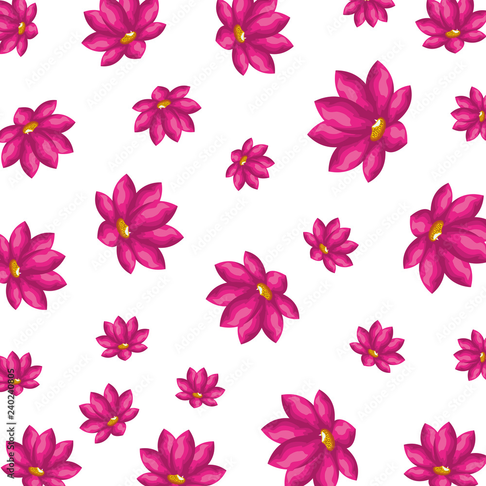 beautiful flowers pattern background