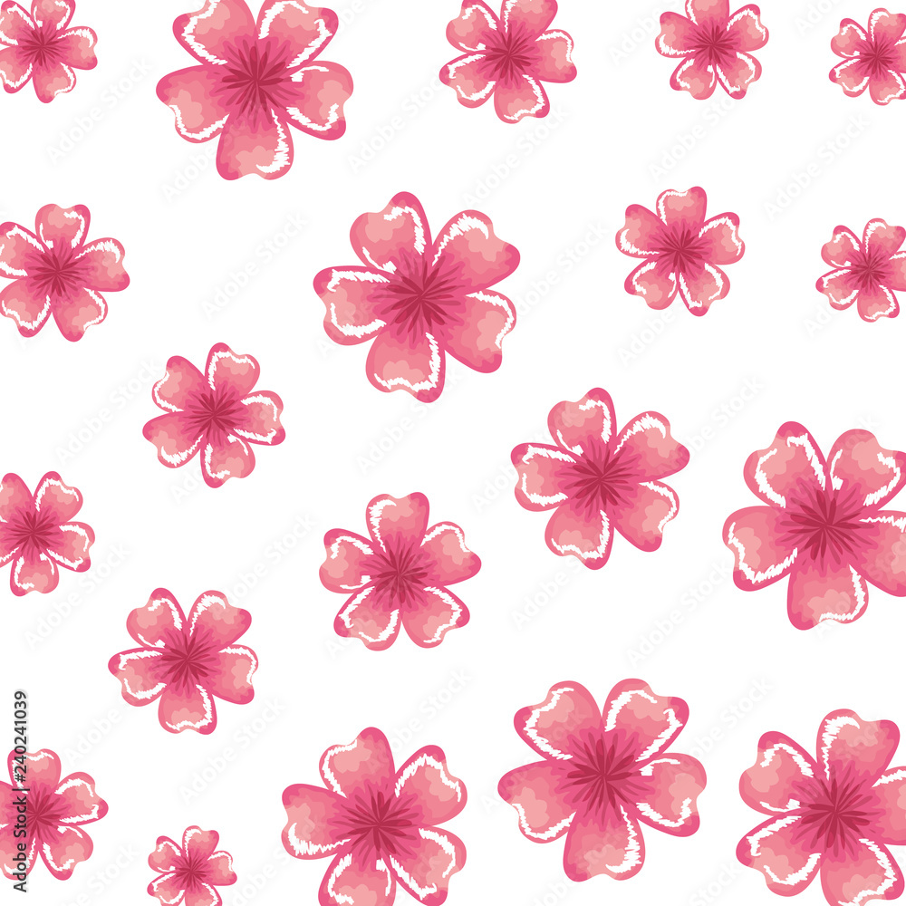 beautiful flowers pattern background