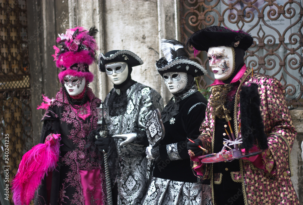 vintage costumes for the carnival of San Marco in Venice