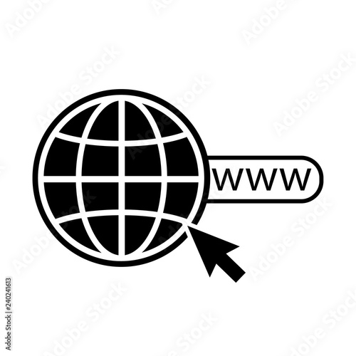 Internet icon. Internet symbol. Planet, planet earth, global. Wireless technology. Vector illustration
