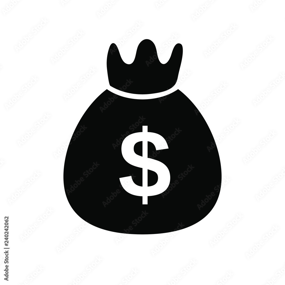 Money bag vector icon Money bag vector icon