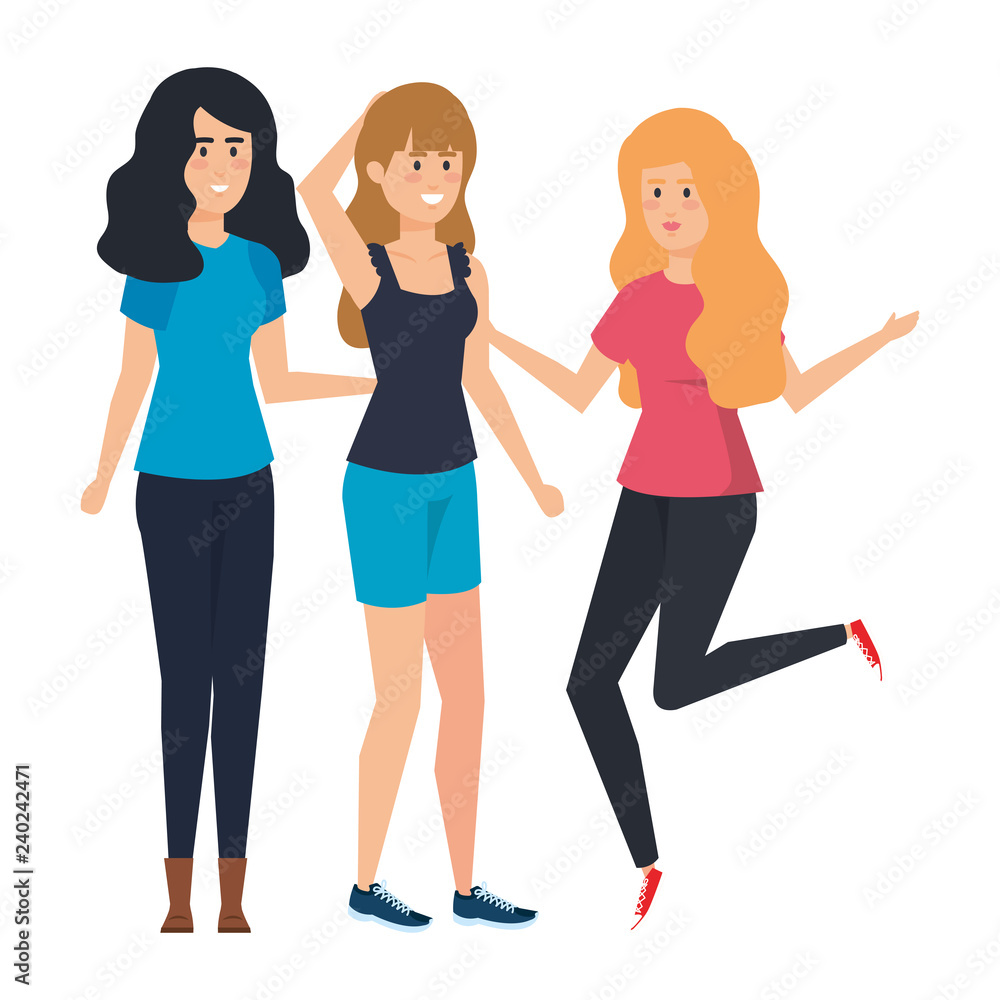 group of women characters group of women characters