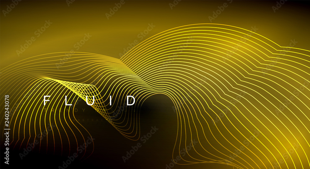 Digital flowing wave particles abstract background Digital flowing wave particles abstract background