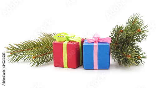 Gifts and Christmas tree.