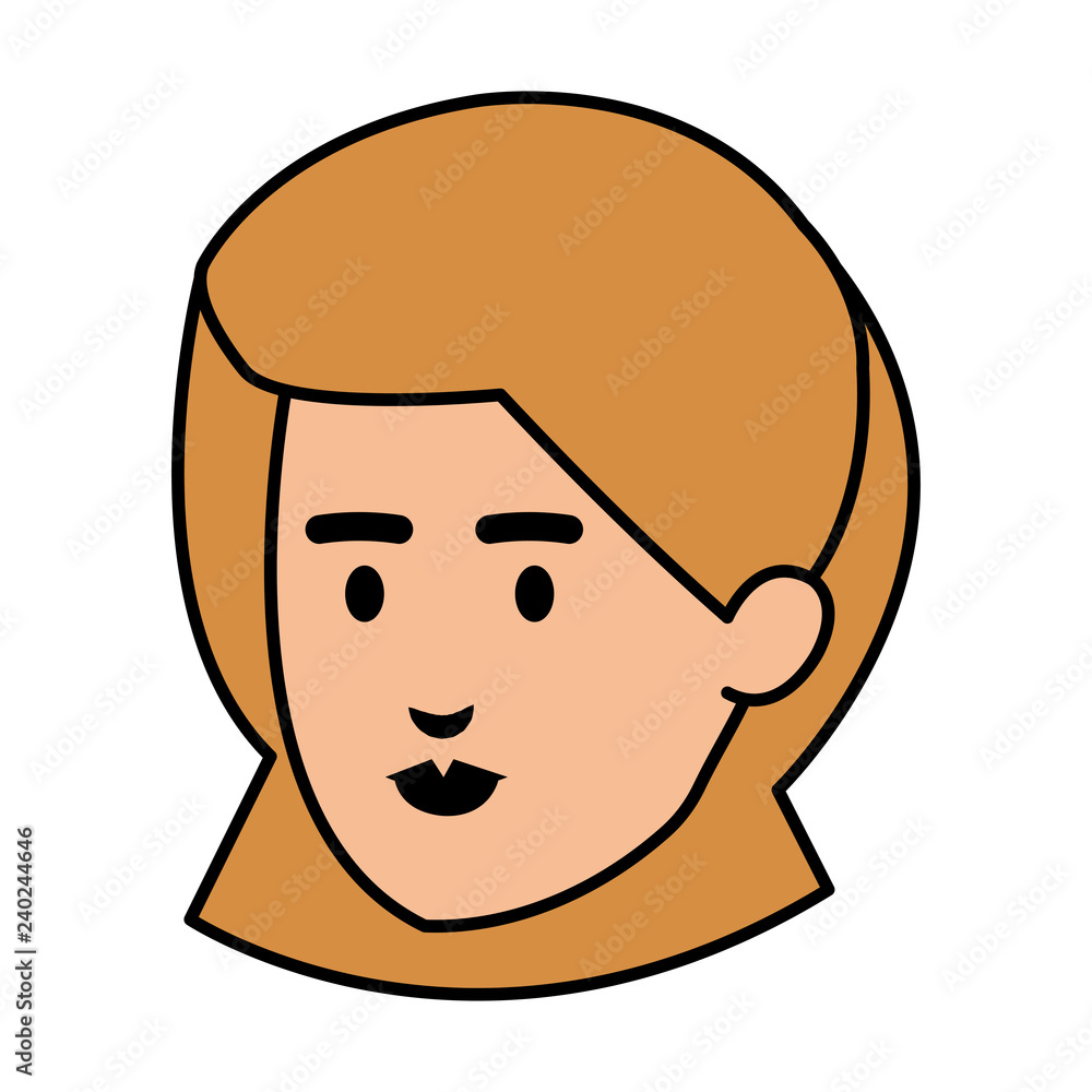 Fototapeta premium young woman head character