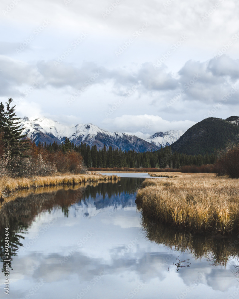 Mountain Reflection on Canadian Lake