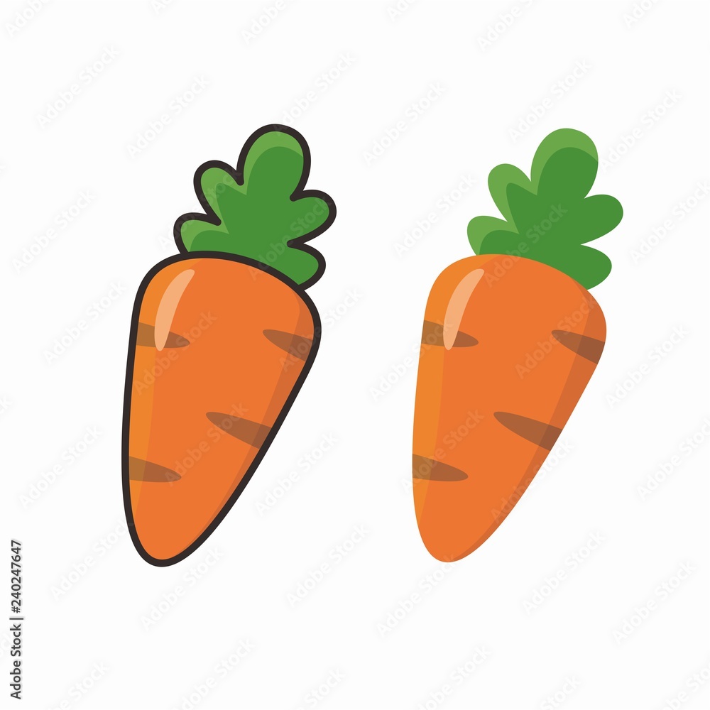 Simple carrot vector on white background Simple carrot vector on white background