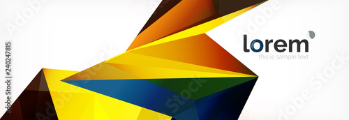 Vector colorful geometric triangle background, crystal banner design Free Download Vector colorful geometric triangle background, crystal banner design - GFXLoad