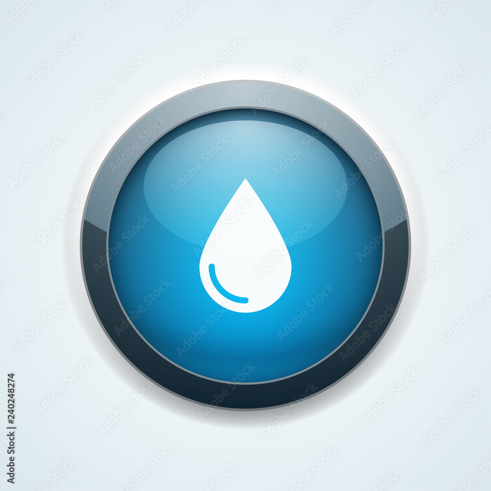 Water Oil Petrol drop button illustration Water Oil Petrol drop button illustration