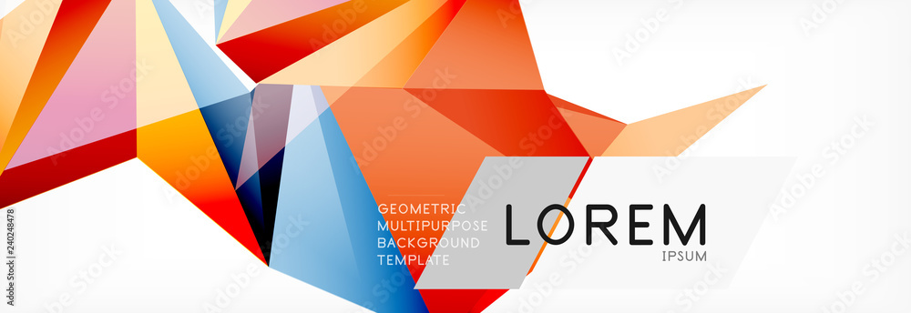 Triangle 3d polygonal art style. Future geometric design. Vector geometry futuristic illustration Triangle 3d polygonal art style. Future geometric design. Vector geometry futuristic illustration