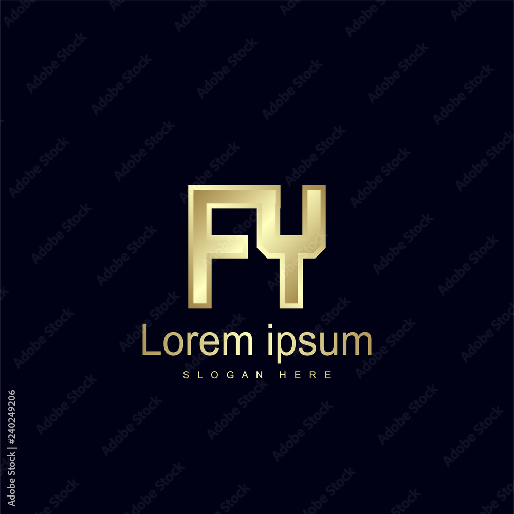 Initial Letter FY Logo Template Vector Design Initial Letter FY Logo Template Vector Design
