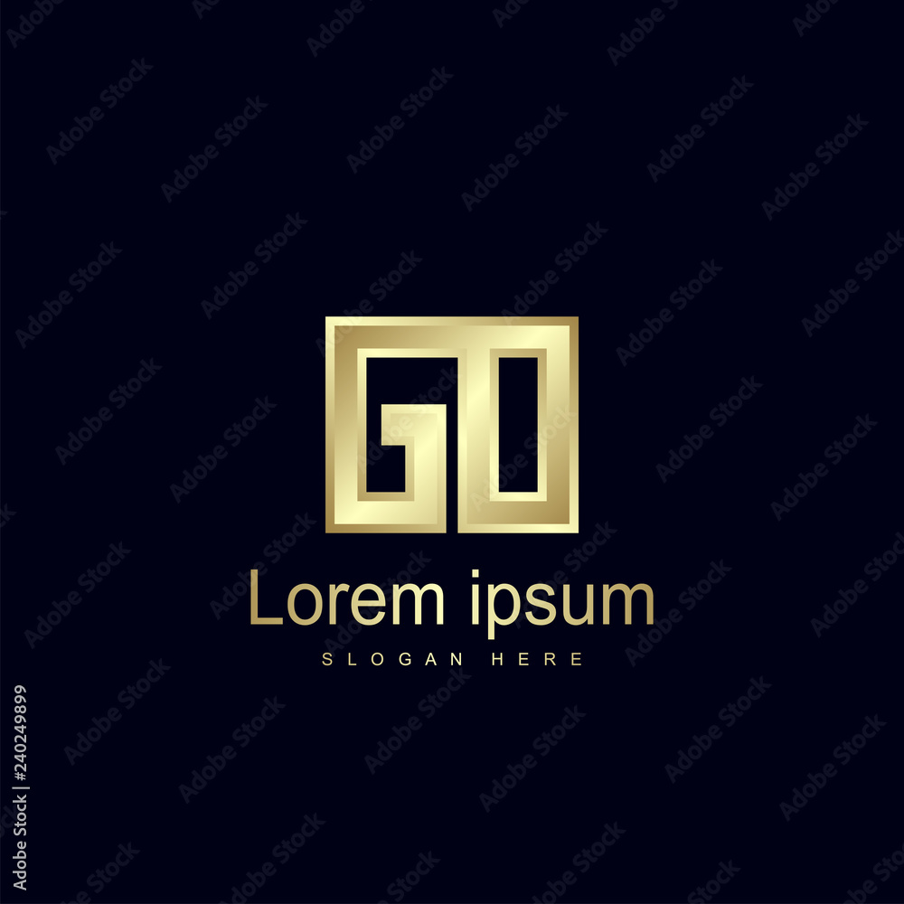 Initial Letter GO Logo Template Vector Design Initial Letter GO Logo Template Vector Design
