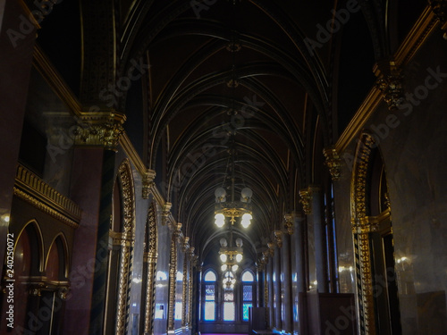 Hungarian Parliament Interior Decorations  Budapest  HUngary