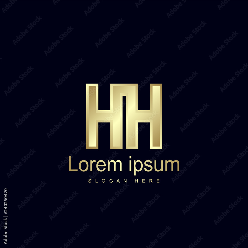 Obraz premium Initial Letter HH Logo Template Vector Design