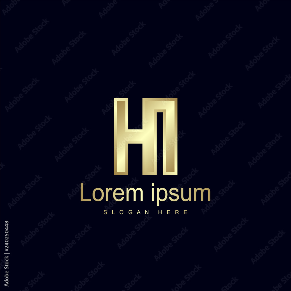Initial Letter HI Logo Template Vector Design Initial Letter HI Logo Template Vector Design