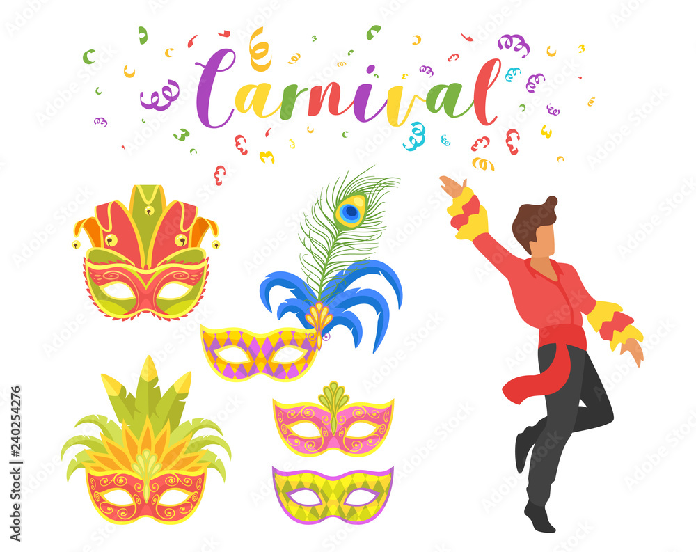 Carnival dancer silhouette. Carnival dancer silhouette.