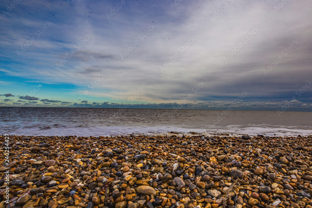 A stony beach on the Suffolk Coast A stony beach on the Suffolk Coast